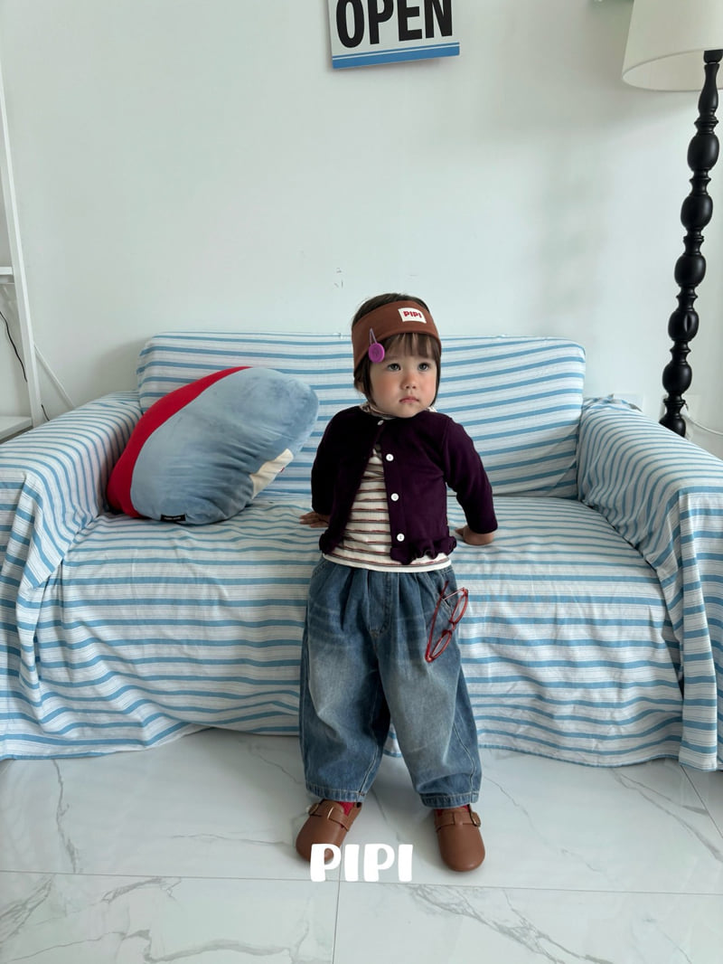 Pipi - Korean Children Fashion - #kidsstore - Banding Denim Pants - 12