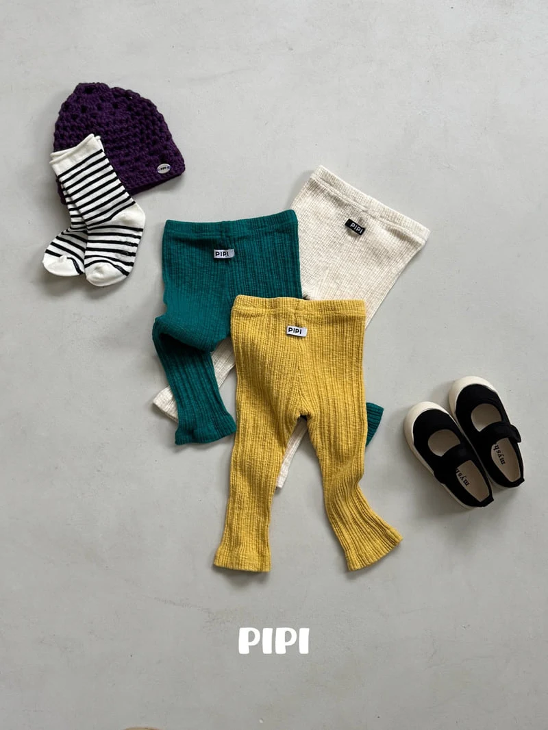 Pipi - Korean Children Fashion - #kidzfashiontrend - Color Ribbed Leggings - 3