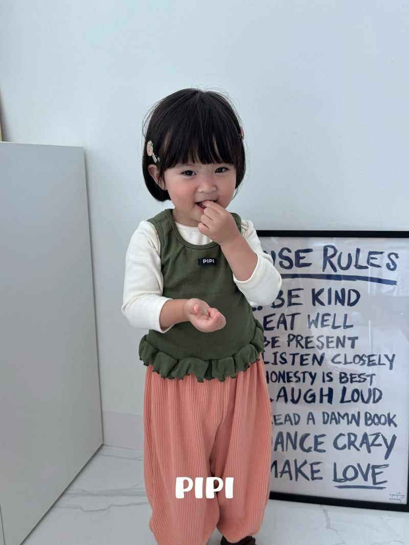 Pipi - Korean Children Fashion - #littlefashionista - Color Frill Sleeveless - 5