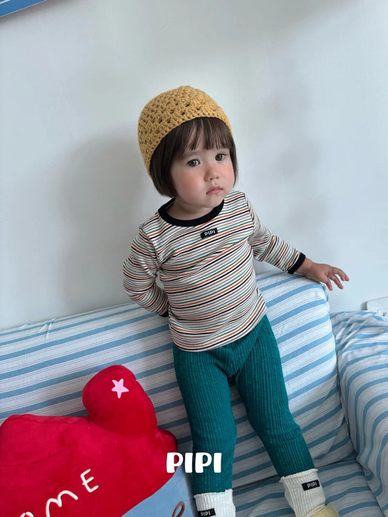 Pipi - Korean Children Fashion - #littlefashionista - Color Ribbed Leggings - 5