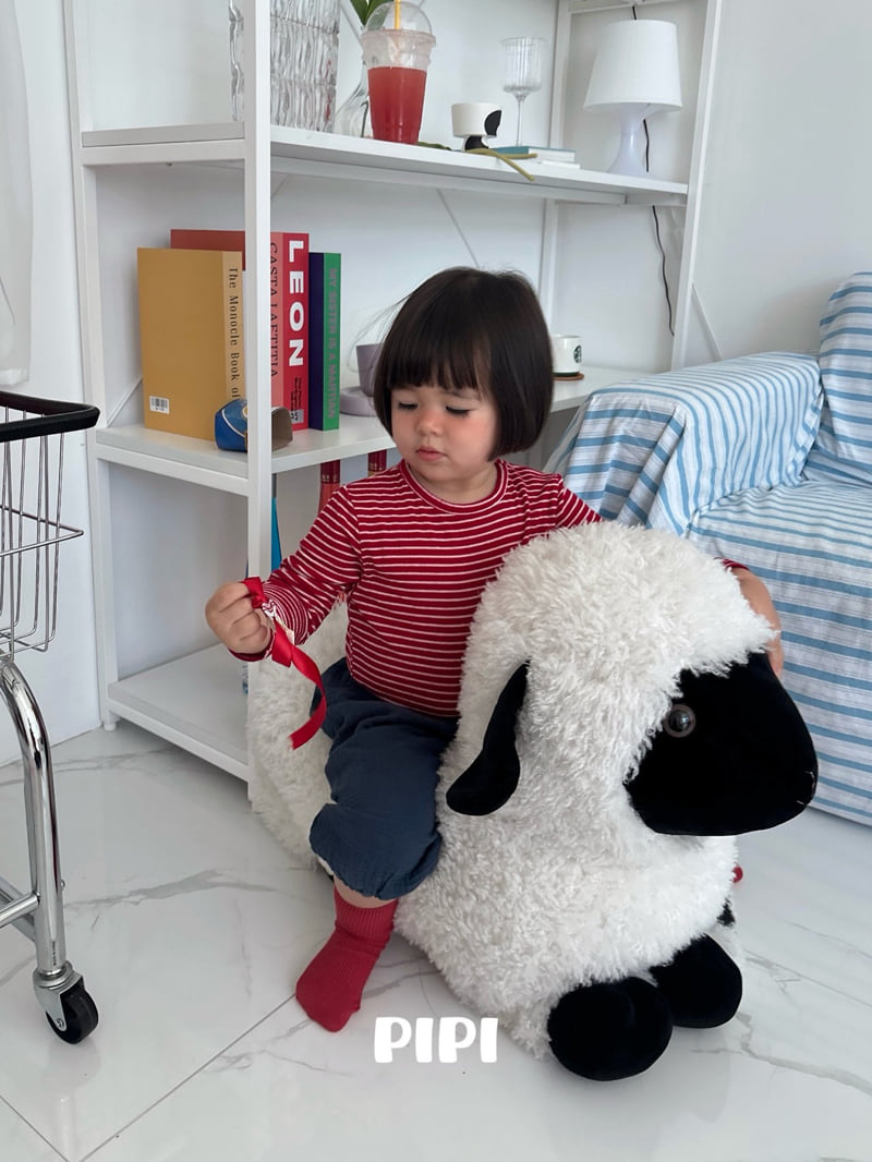 Pipi - Korean Children Fashion - #prettylittlegirls - Pipi Striped Tee - 5