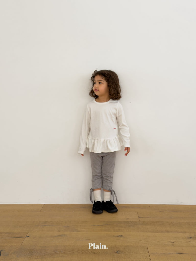 Plain - Korean Children Fashion - #Kfashion4kids - Plain Frill Tee - 9