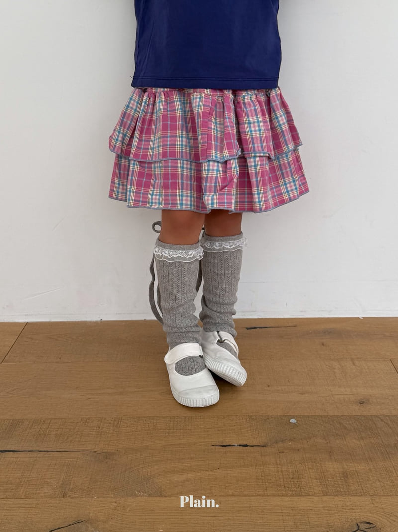 Plain - Korean Children Fashion - #Kfashion4kids - Check Cancan Skirt - 8