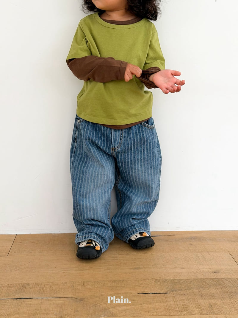 Plain - Korean Children Fashion - #childofig - Jacquard Denim Pants - 5
