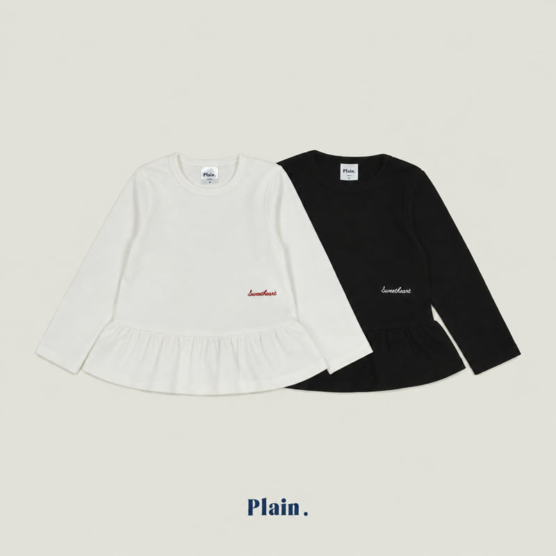 Plain - Korean Children Fashion - #childofig - Plain Frill Tee