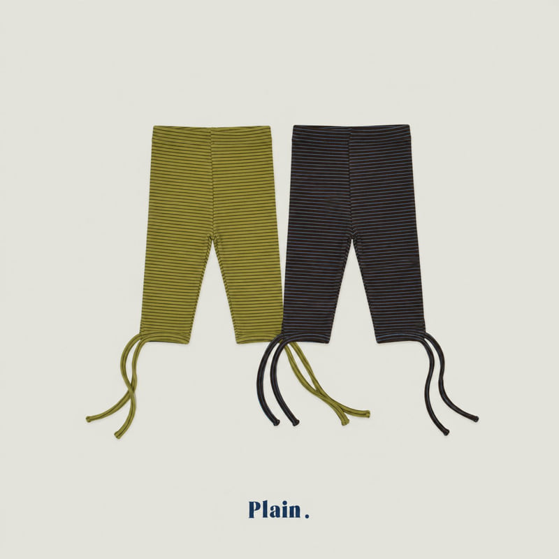 Plain - Korean Children Fashion - #childofig - Stripe Bonnie Leggings