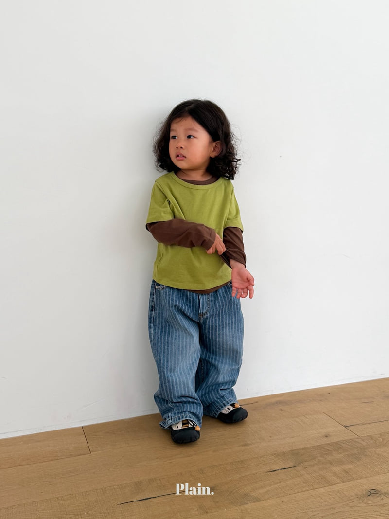 Plain - Korean Children Fashion - #childrensboutique - Jacquard Denim Pants - 6