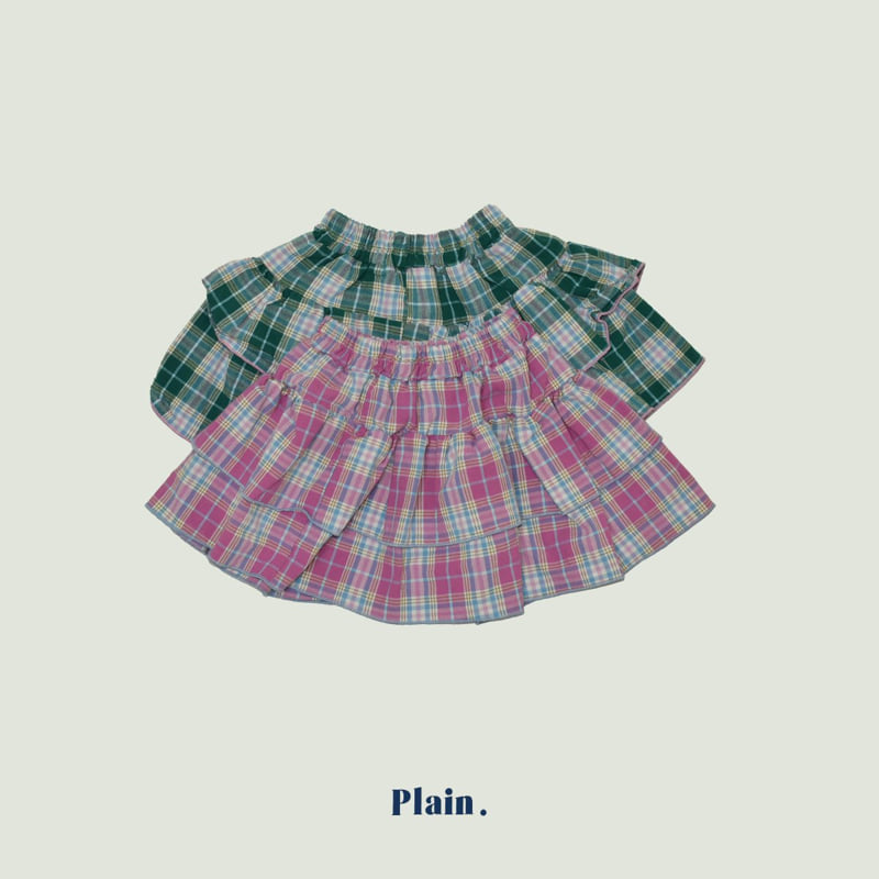 Plain - Korean Children Fashion - #childrensboutique - Check Cancan Skirt
