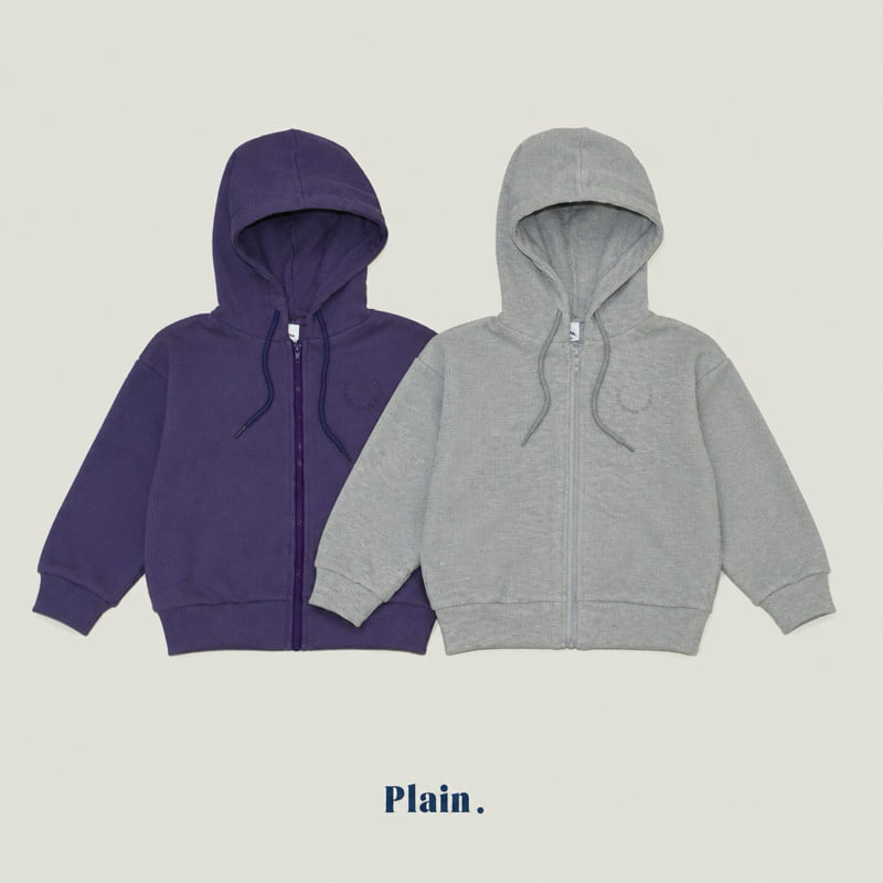 Plain - Korean Children Fashion - #childrensboutique - Croffile Hood Zip-up