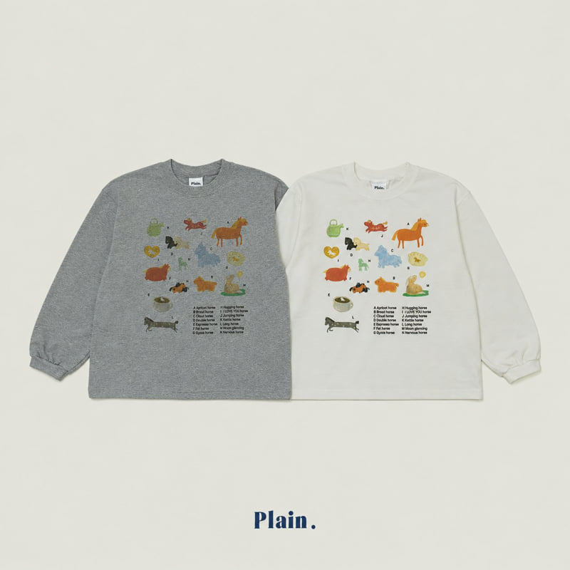 Plain - Korean Children Fashion - #discoveringself - Pony Tee