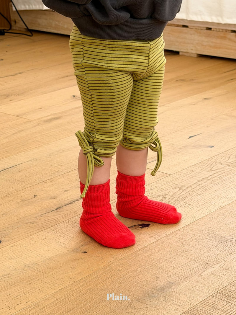 Plain - Korean Children Fashion - #designkidswear - Stripe Bonnie Leggings - 4