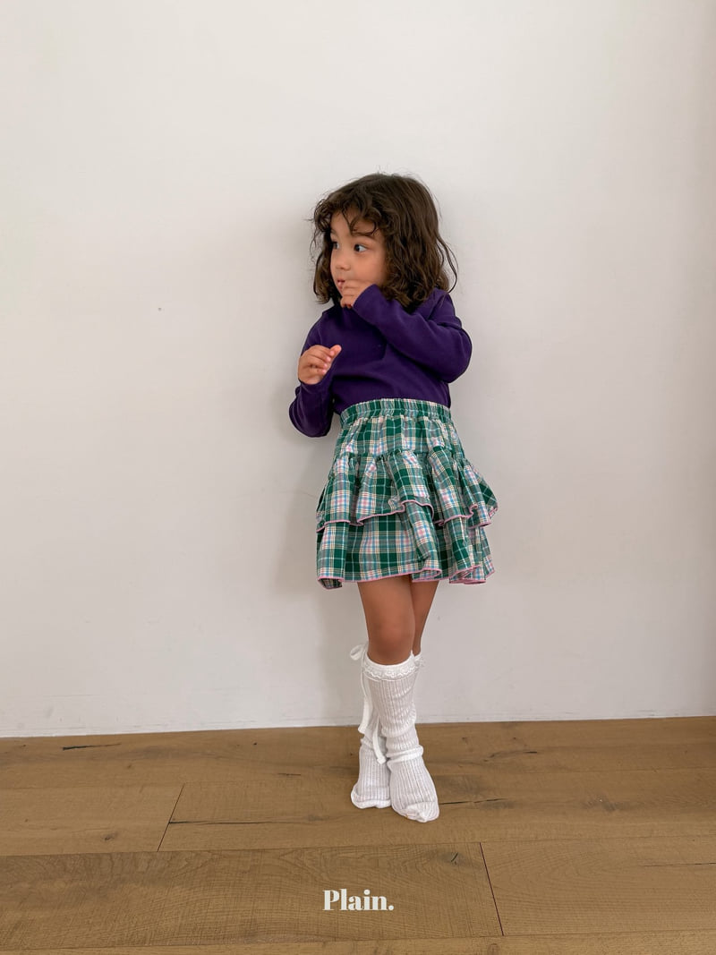 Plain - Korean Children Fashion - #discoveringself - Check Cancan Skirt - 4