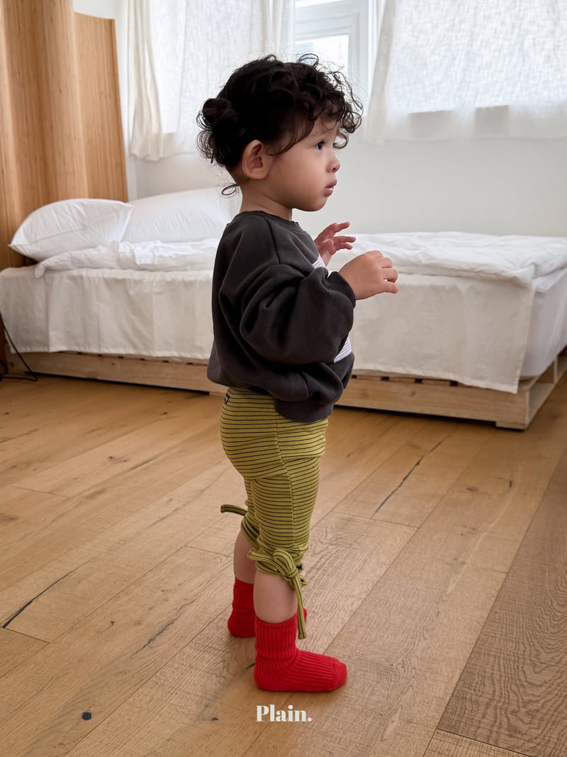 Plain - Korean Children Fashion - #kidsshorts - Stripe Bonnie Leggings - 6