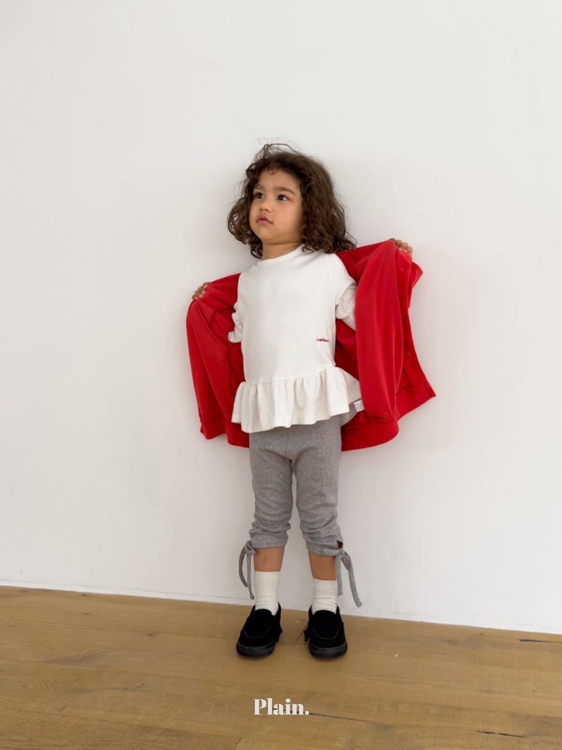 Plain - Korean Children Fashion - #kidsstore - Plain Frill Tee - 7