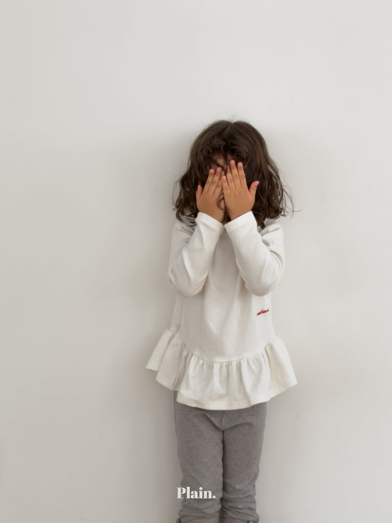 Plain - Korean Children Fashion - #littlefashionista - Plain Frill Tee - 10