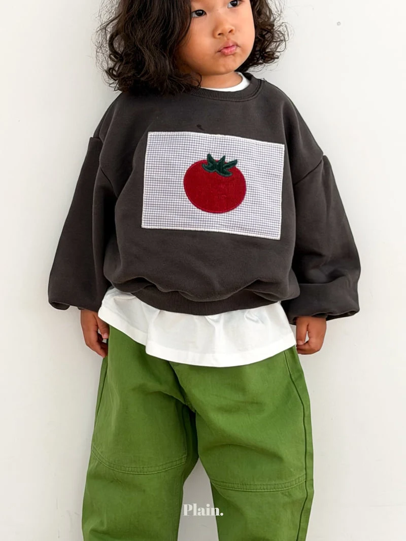 Plain - Korean Children Fashion - #magicofchildhood - Tomato Sweatshirts - 8