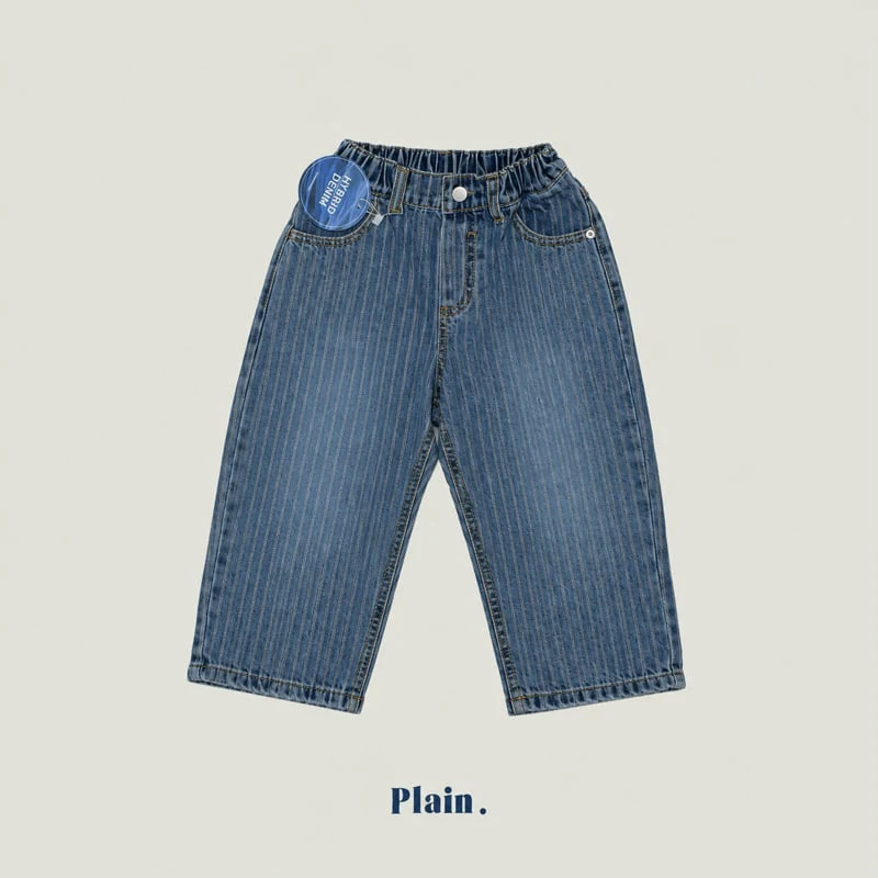 Plain - Korean Children Fashion - #prettylittlegirls - Jacquard Denim Pants