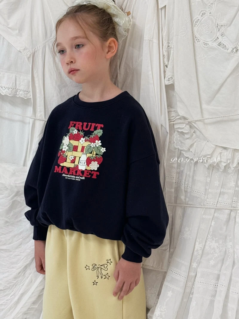 Poisson - Korean Children Fashion - #Kfashion4kids - Blue Market Sweatshirt - 7