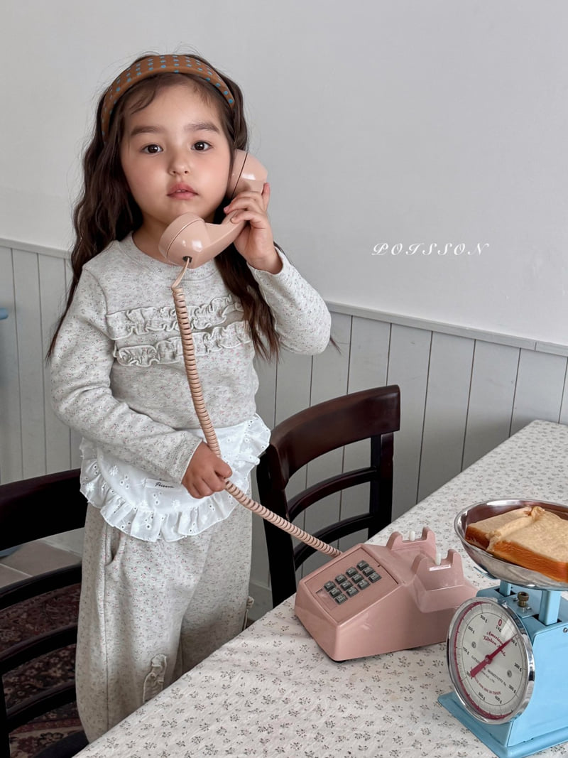 Poisson - Korean Children Fashion - #Kfashion4kids - Eyelet Frill Tee - 10