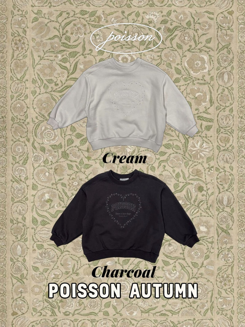 Poisson - Korean Children Fashion - #Kfashion4kids - Poisson Embroidery Sweatshirt