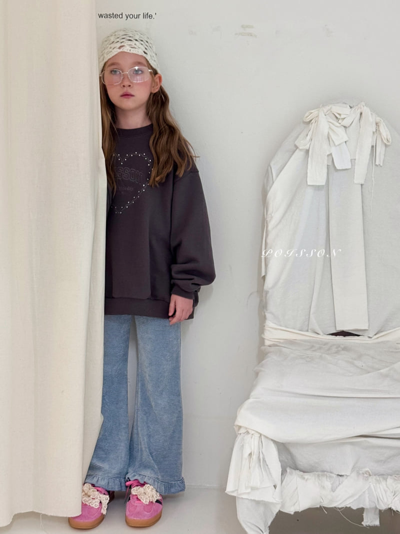 Poisson - Korean Children Fashion - #childofig - Frill Stripe Pants - 5