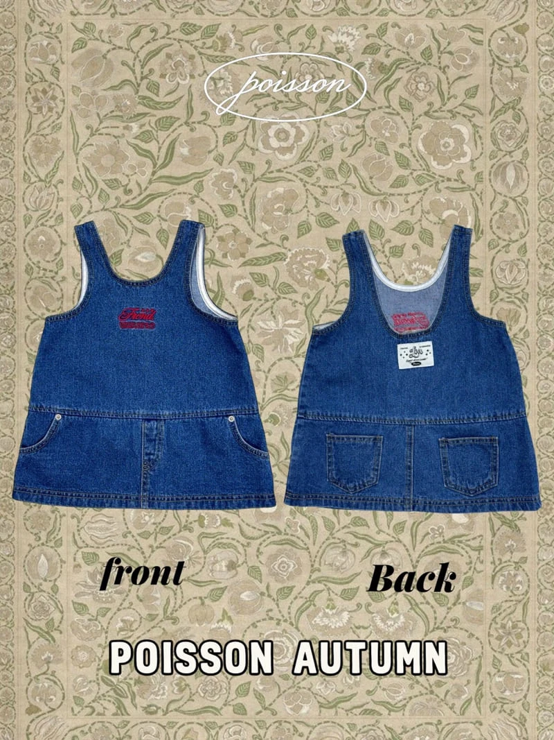 Poisson - Korean Children Fashion - #childofig - Denim Dress