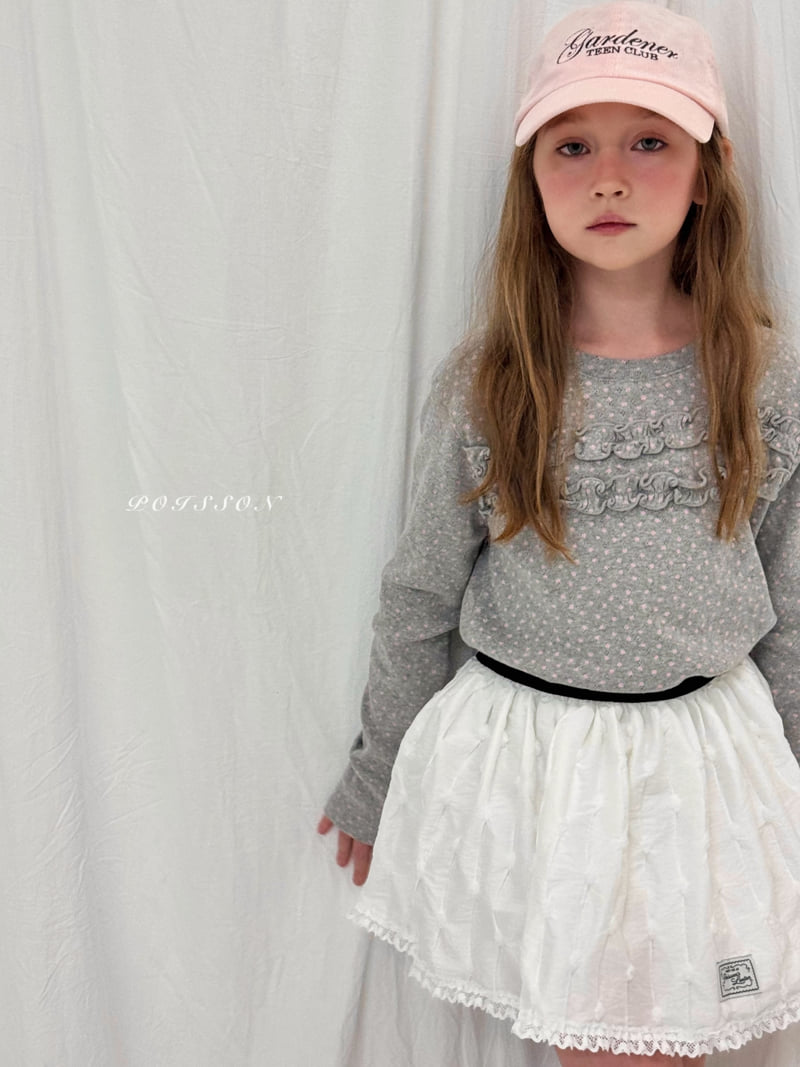 Poisson - Korean Children Fashion - #childrensboutique - Eyelet Frill Tee - 3