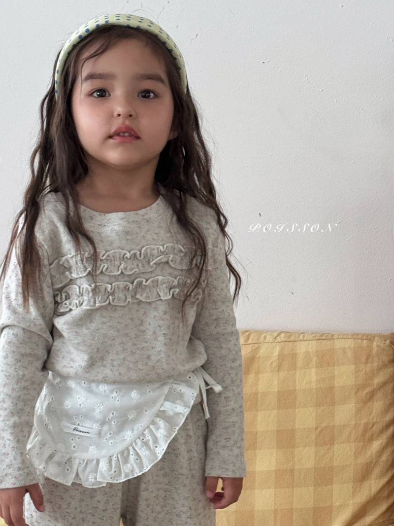 Poisson - Korean Children Fashion - #childrensboutique - Eyelet Frill Tee - 4