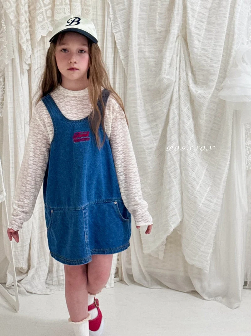 Poisson - Korean Children Fashion - #designkidswear - Denim Dress - 3