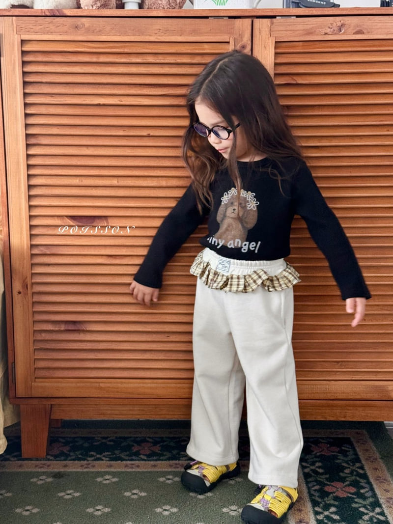 Poisson - Korean Children Fashion - #designkidswear - Check Frill Pants - 6