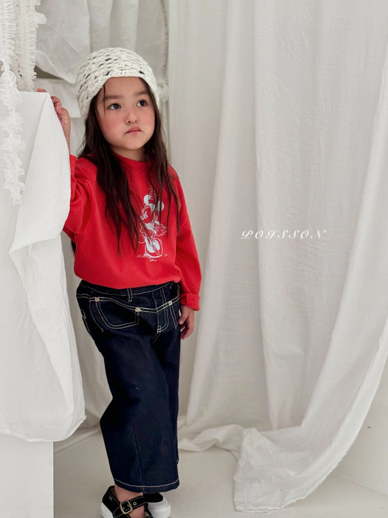 Poisson - Korean Children Fashion - #designkidswear - Heart Denim Pants - 4