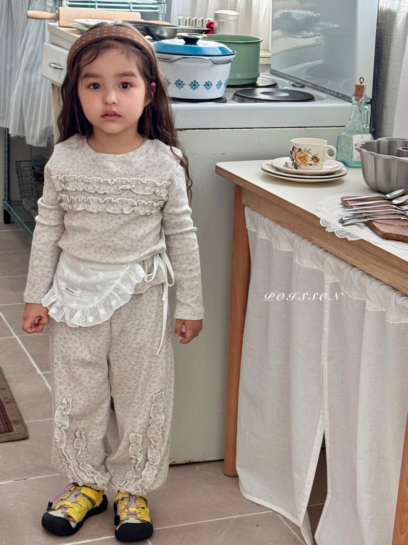 Poisson - Korean Children Fashion - #discoveringself - Eyelet Frill Tee - 5