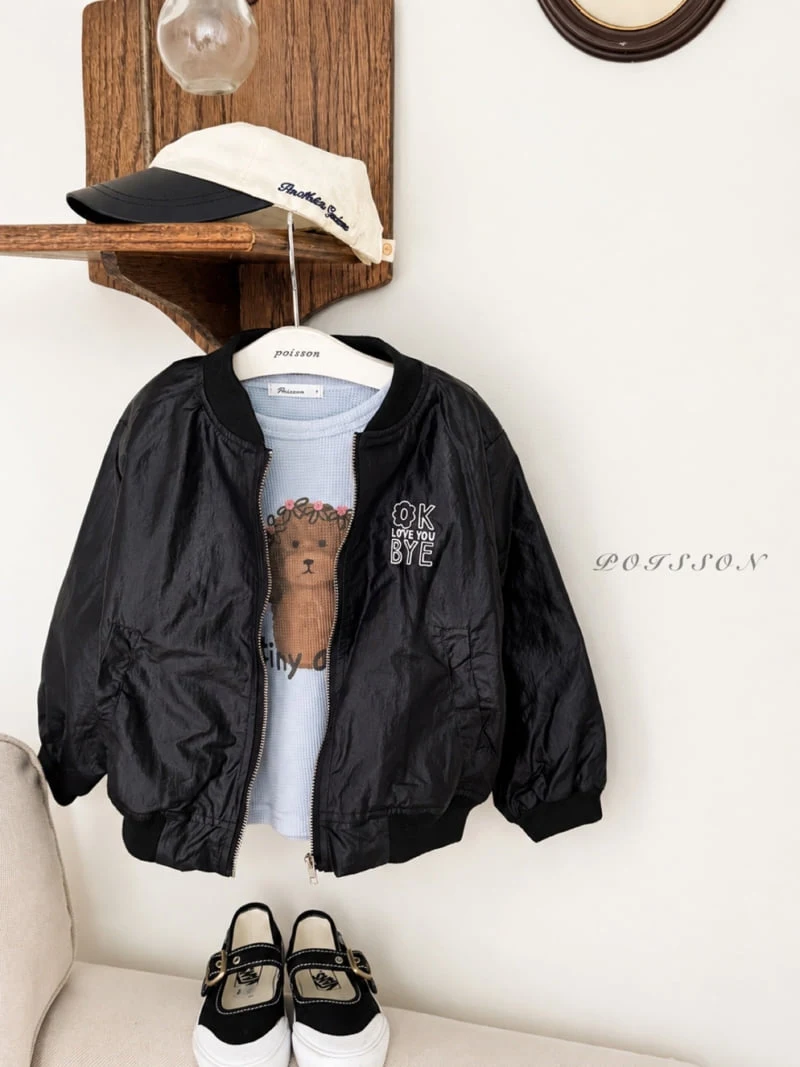 Poisson - Korean Children Fashion - #discoveringself - Hive Bomber Padded Jacket - 4