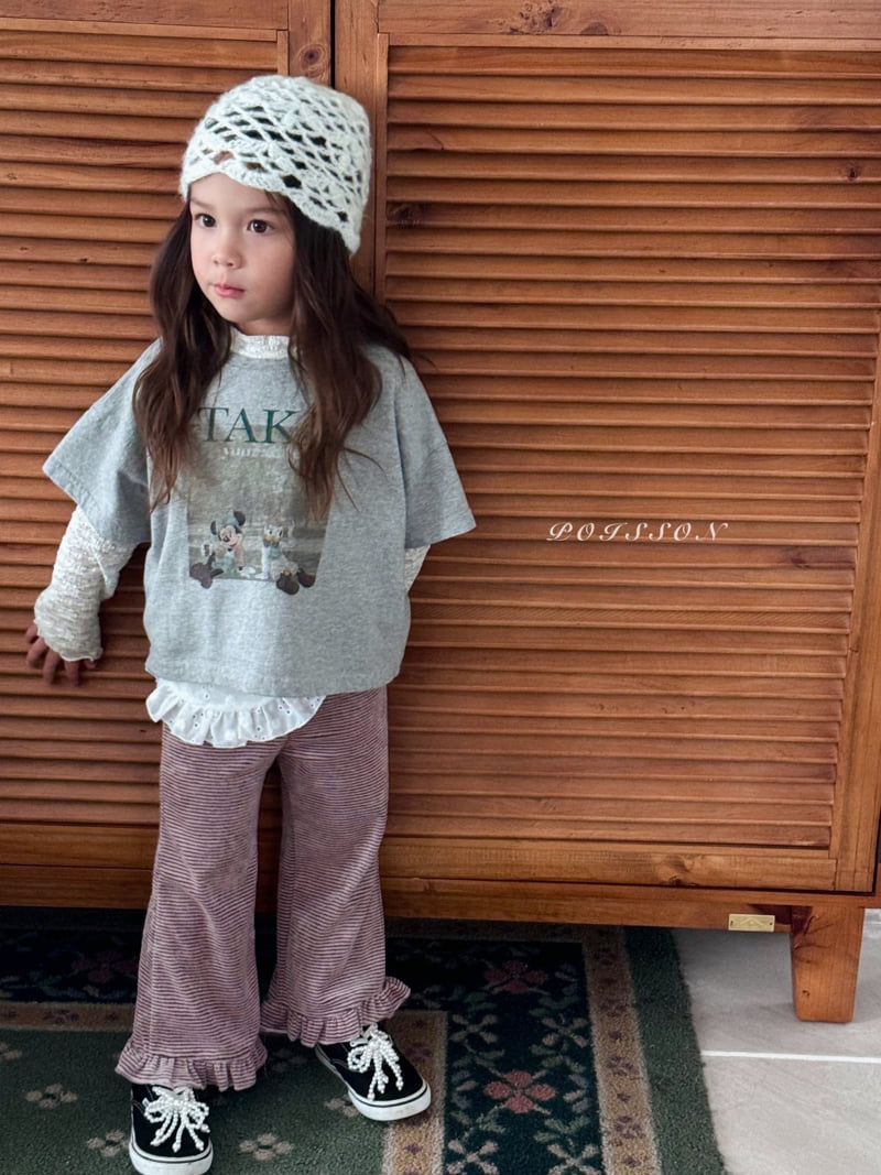 Poisson - Korean Children Fashion - #fashionkids - Frill Stripe Pants - 9