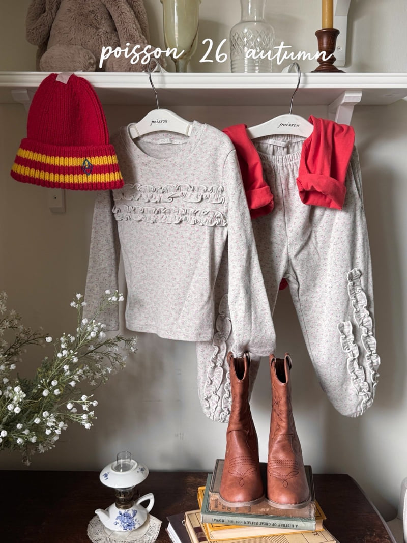 Poisson - Korean Children Fashion - #fashionkids - Eyelet Frill Tee - 6