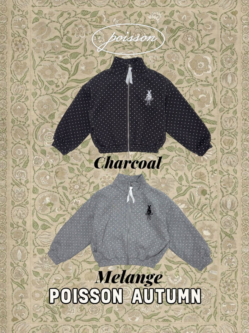 Poisson - Korean Children Fashion - #fashionkids - Dot Zip-Up