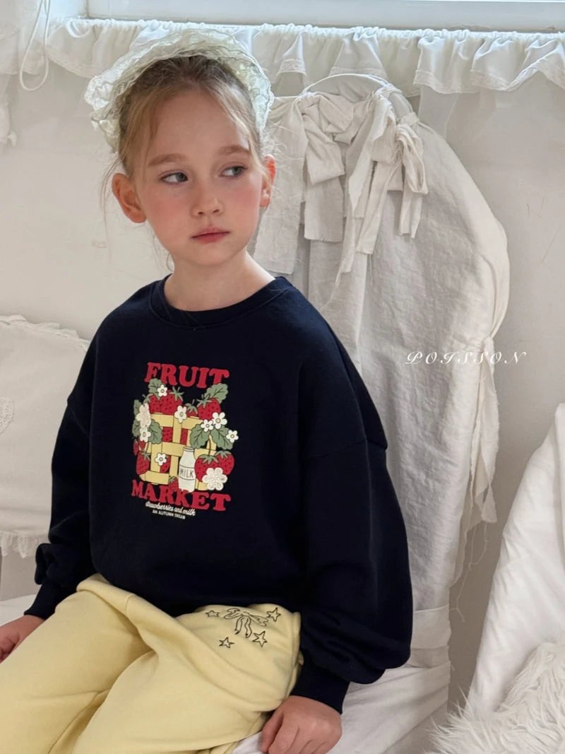 Poisson - Korean Children Fashion - #fashionkids - Blue Market Sweatshirt - 4