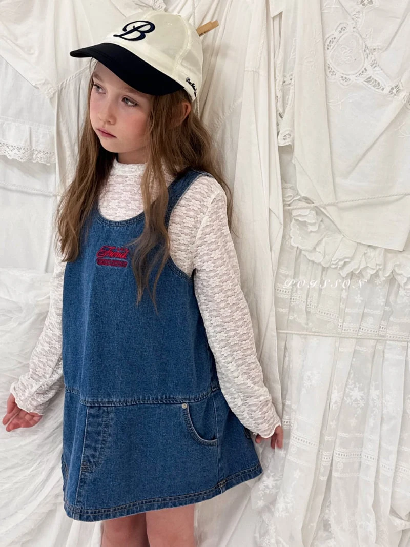 Poisson - Korean Children Fashion - #kidsshorts - Denim Dress - 6
