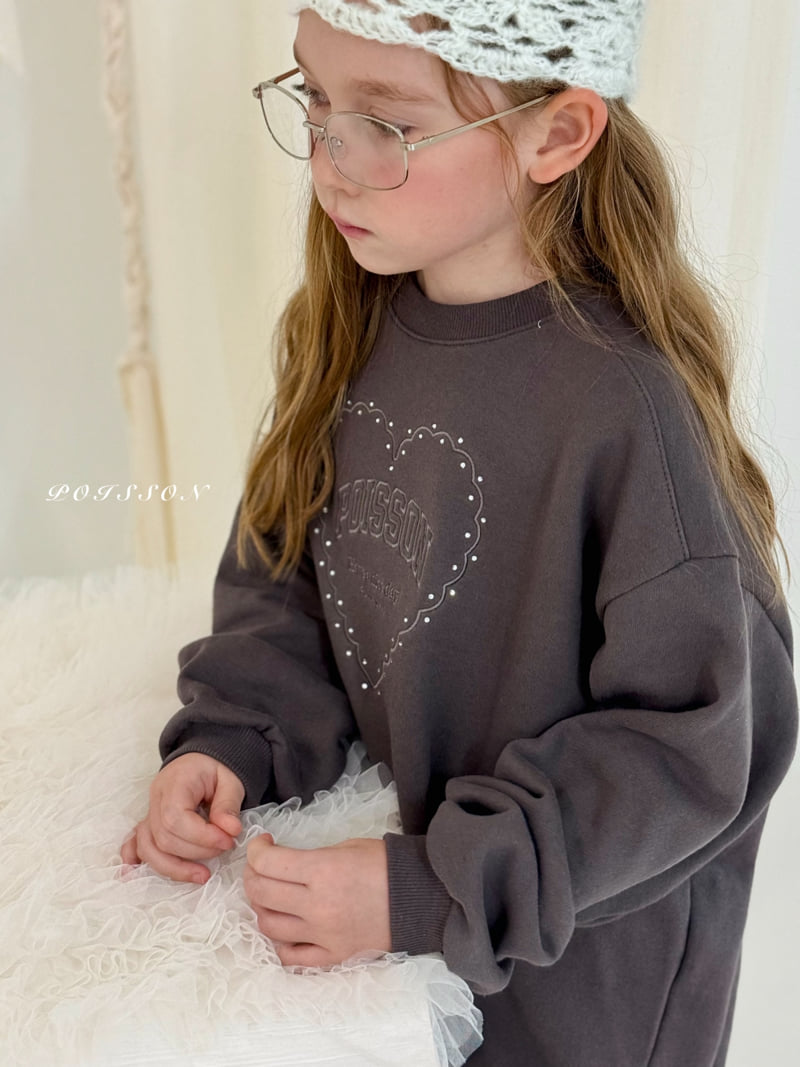 Poisson - Korean Children Fashion - #kidsshorts - Poisson Embroidery Sweatshirt - 12