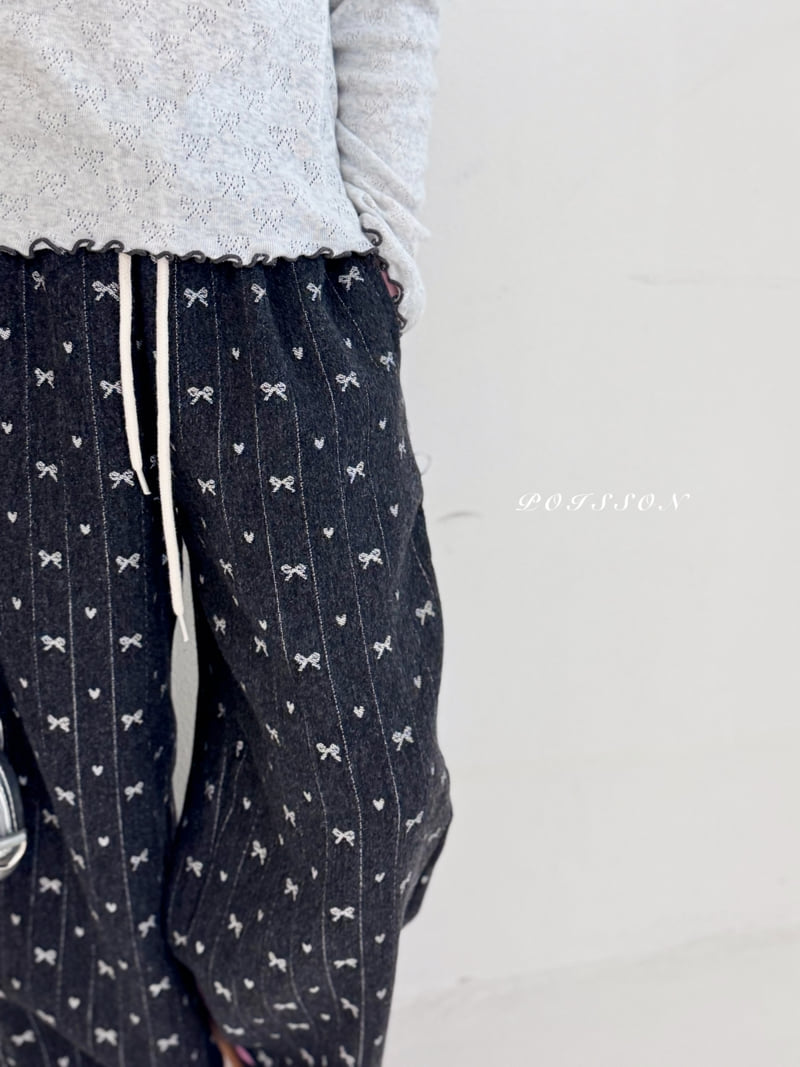 Poisson - Korean Children Fashion - #kidsstore - Ribbon Pants - 9