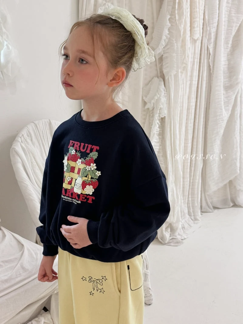 Poisson - Korean Children Fashion - #kidsstore - Blue Market Sweatshirt - 5