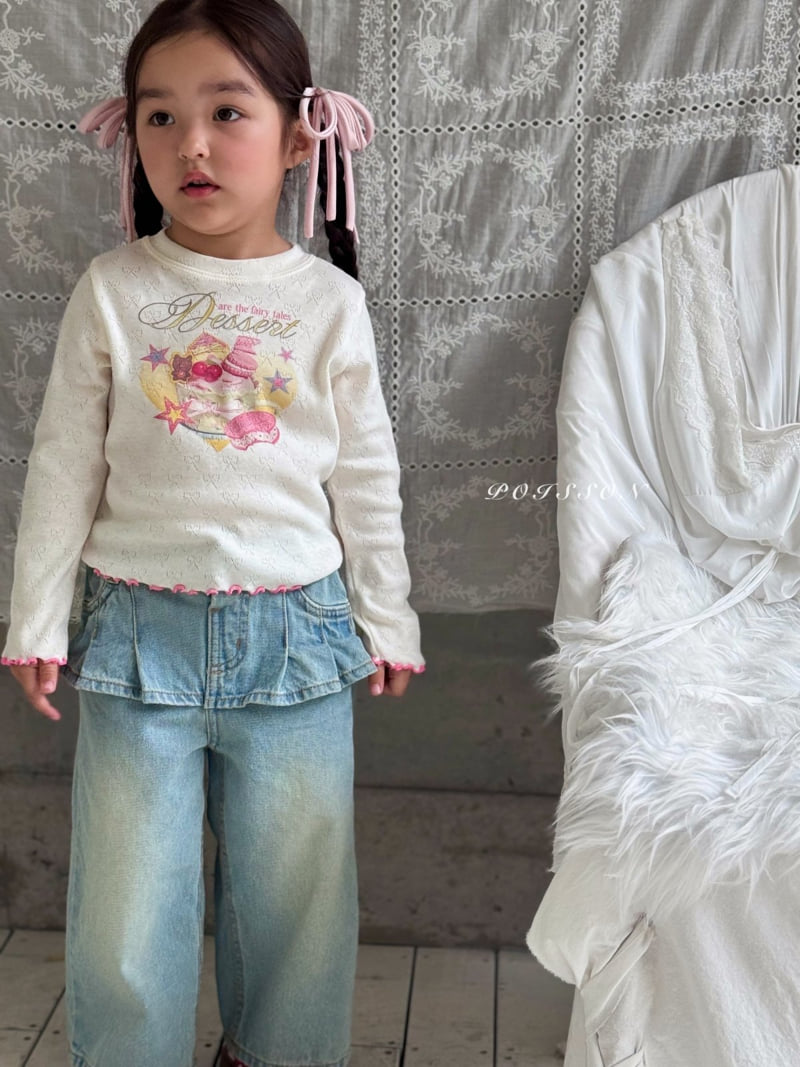 Poisson - Korean Children Fashion - #kidsstore - Pleats Skirt Denim - 5