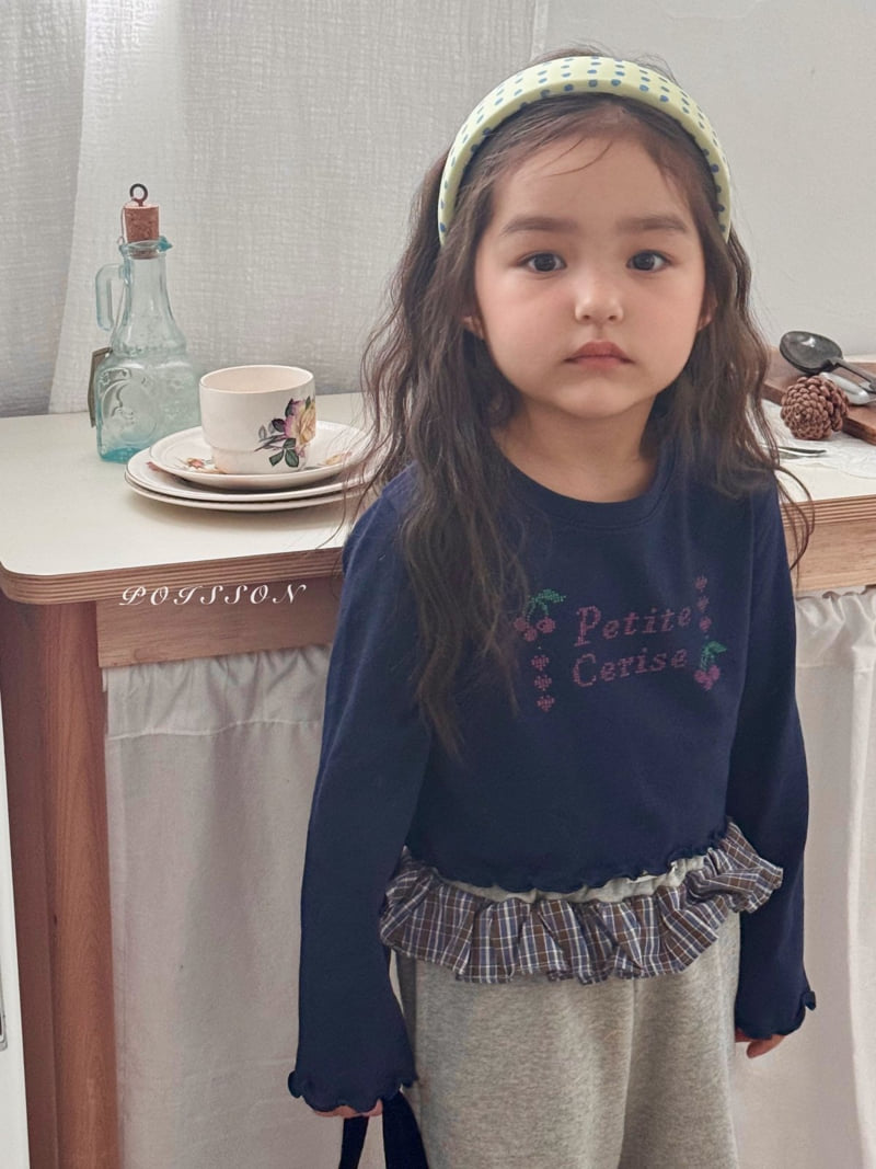 Poisson - Korean Children Fashion - #kidsshorts - Petit Cherry Tee - 4