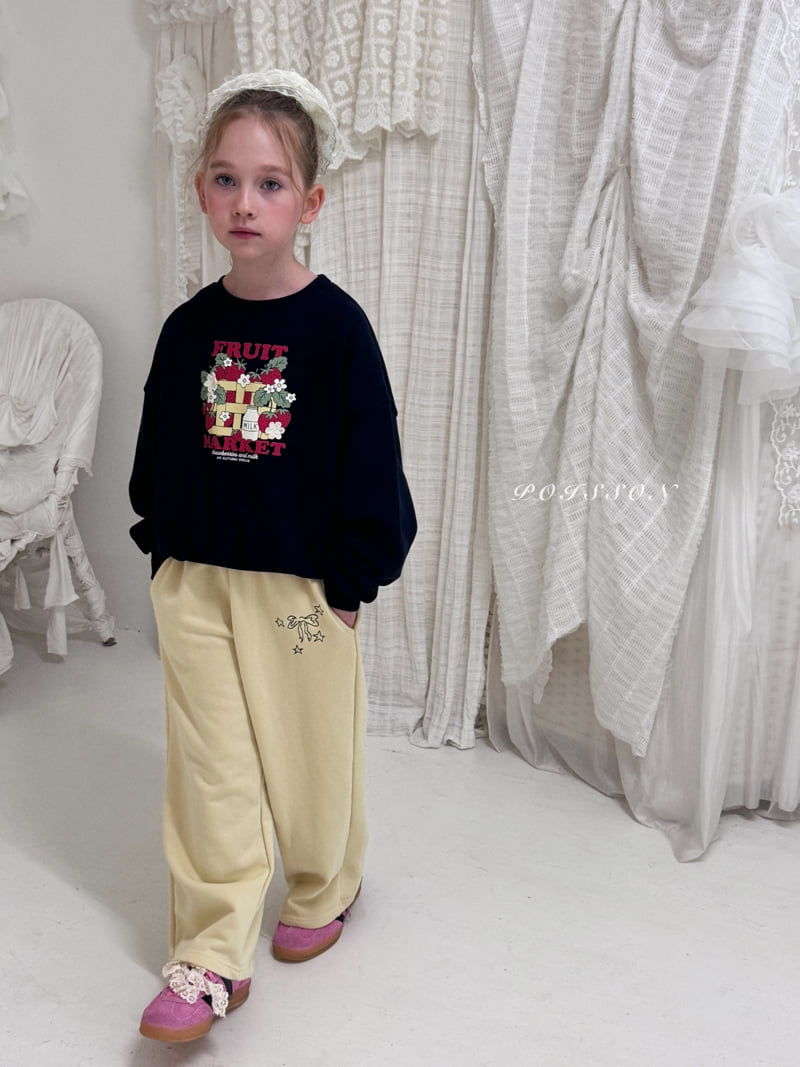 Poisson - Korean Children Fashion - #kidsshorts - Ribbon Embroidery Pants - 4