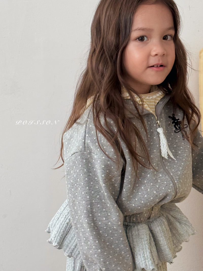 Poisson - Korean Children Fashion - #kidsstore - Dot Zip-Up - 3