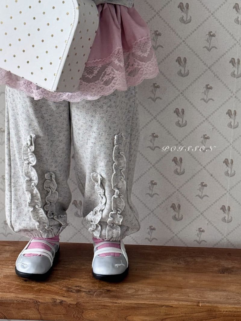 Poisson - Korean Children Fashion - #kidzfashiontrend - Frill Jogger Pants - 5