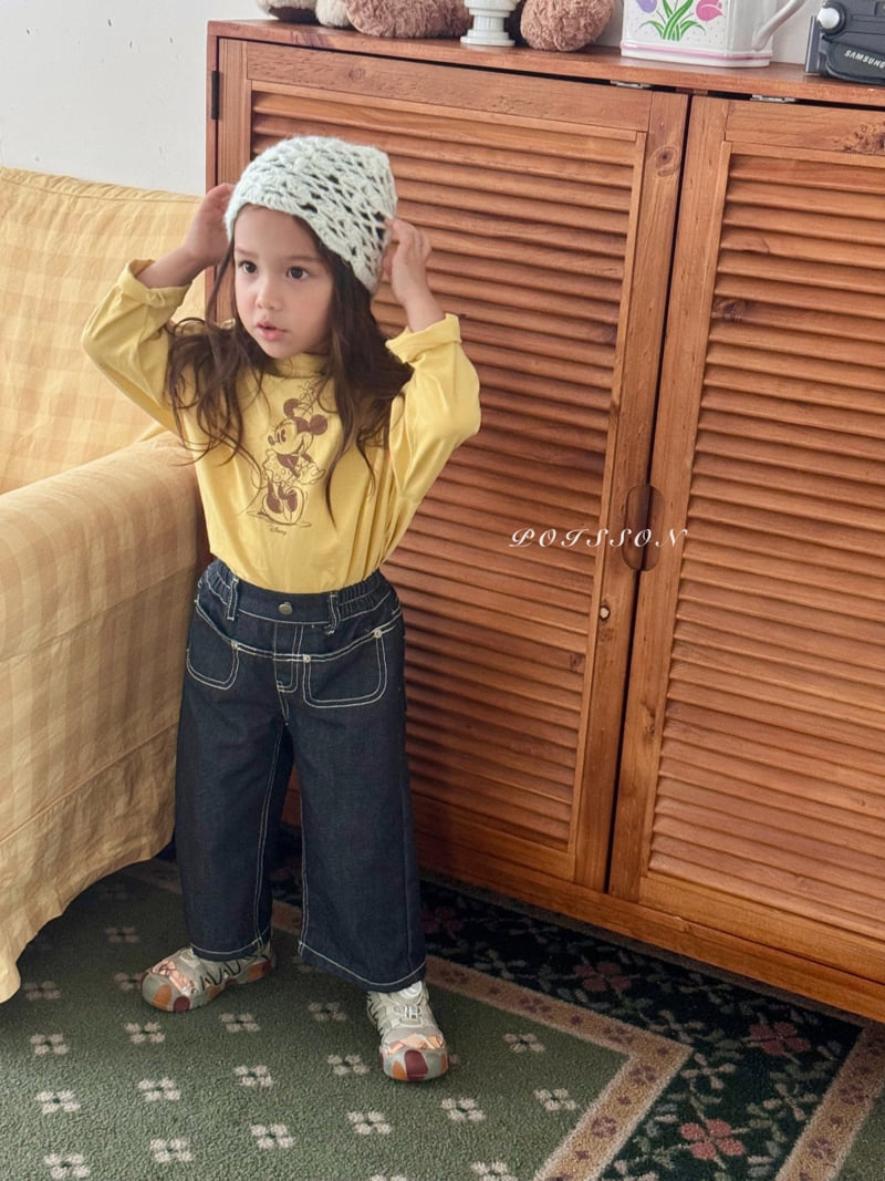 Poisson - Korean Children Fashion - #littlefashionista - Heart Denim Pants - 10