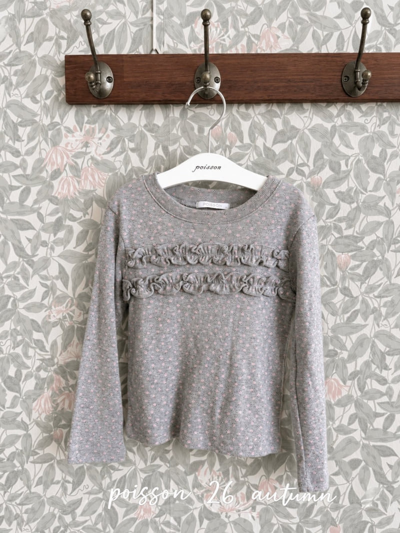 Poisson - Korean Children Fashion - #littlefashionista - Eyelet Frill Tee - 11