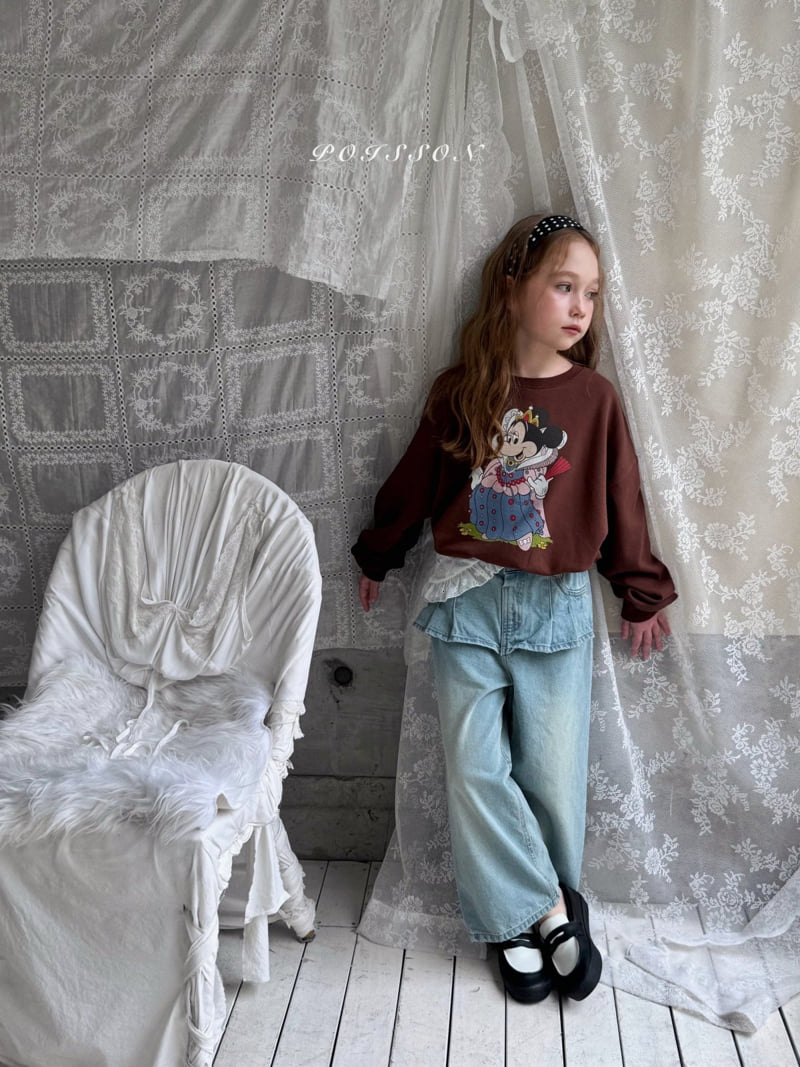 Poisson - Korean Children Fashion - #littlefashionista - Pleats Skirt Denim - 8