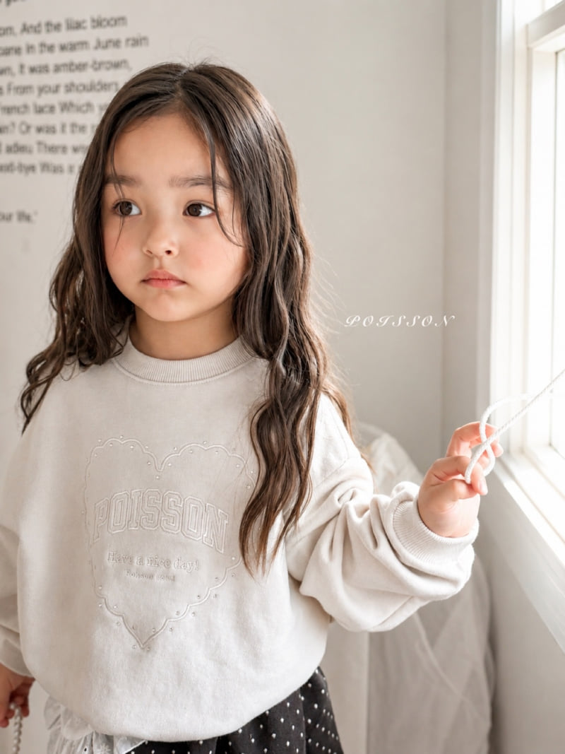 Poisson - Korean Children Fashion - #magicofchildhood - Poisson Embroidery Sweatshirt - 3